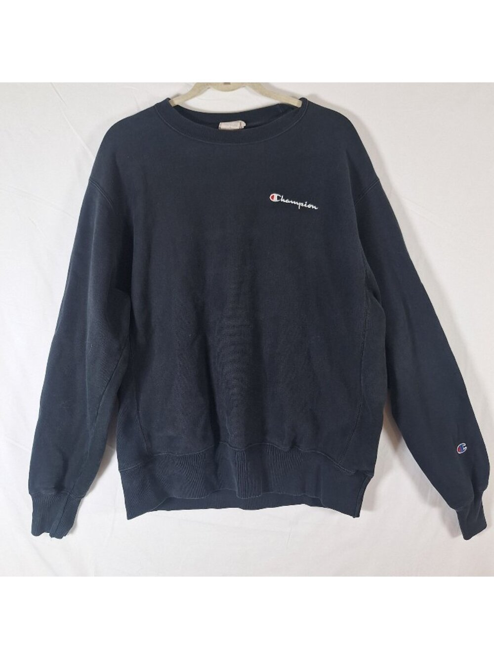 Vintage  Champion Reverse Weave Black Sweatshirt size large 90s Y2k